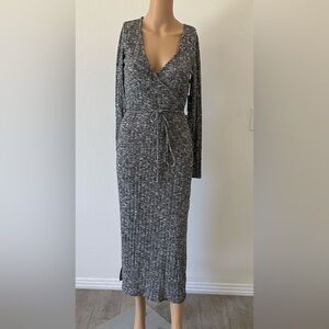 Forever 21 Charcoal Long Sleeve Knit Dress